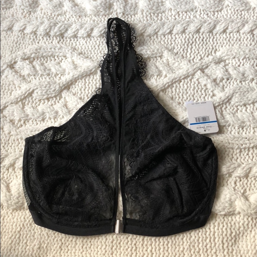 NWT Free People Black Bralette